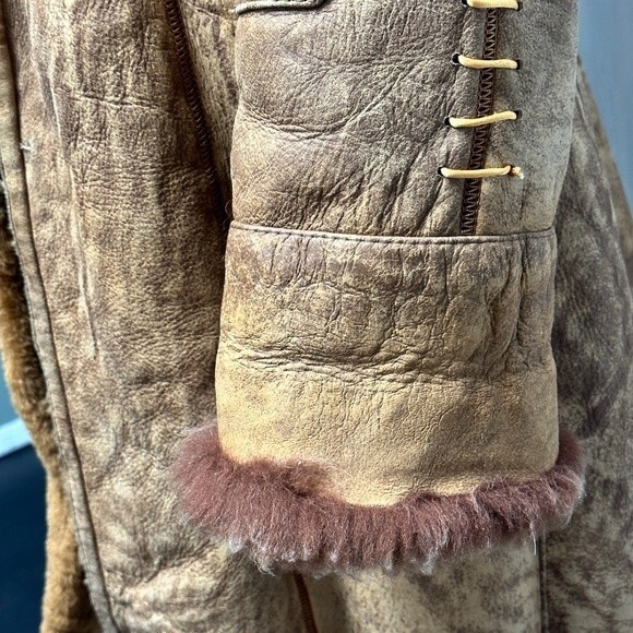 Vintage Bilgin’s High end Lambskin Leather Penny Lane Coat Medium M - Picture 12 of 16